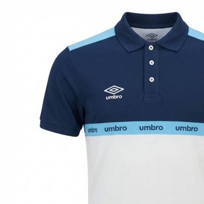 POLOS UMBRO ORIGINAL HOMME BLEU COTON